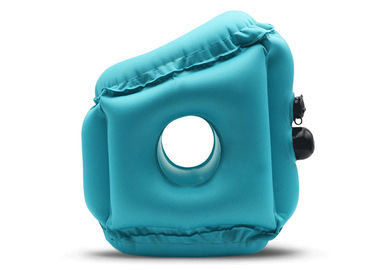 Schwarze aufblasbare Fuß-Rest-Reise-Kissen-Mond-Kissen-Rückseiten-Rückenstütze fournisseur